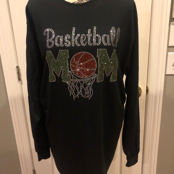 Rhinestone Bling Bling Basketball Mom, Custom Made T-shirt. Gildan L - Picture 4 of 6